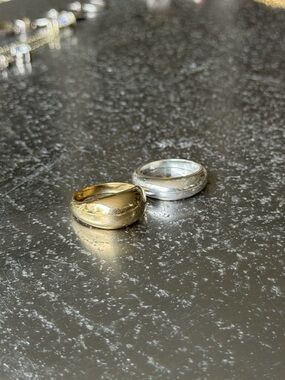 MIRANDA FRYE Gold and Silver Stacking Organic Style Rings